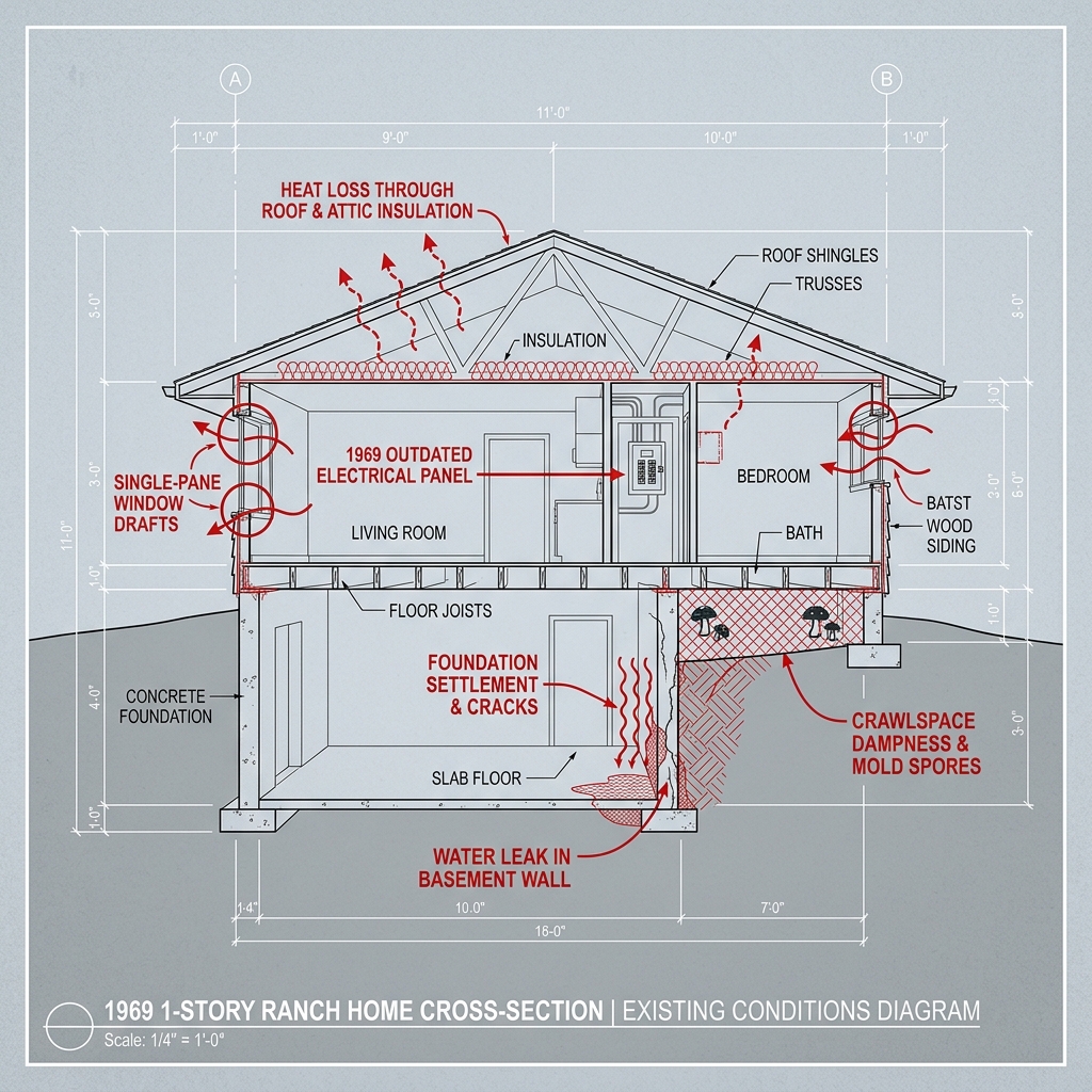 Before Rehab Schematic Blueprint